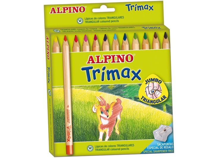 LÁPICES DE COLORES ALPINO TRIMAX 12 COLORES