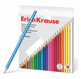 LÁPICES DE COLORES ERICHKRAUSE – HEXAGONALES DE PLÁSTICO – 24 COLORES – CAJA DE CARTÓN CON COLGADOR (24 PCS)