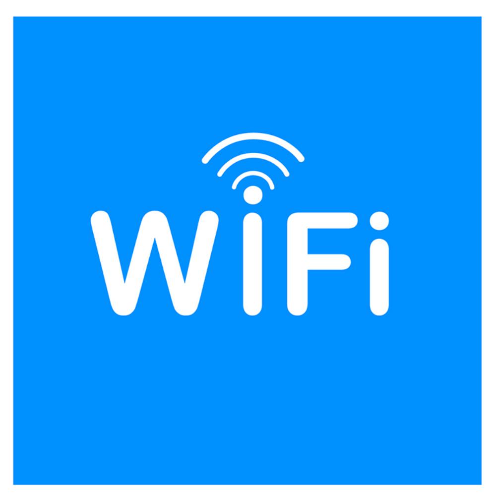 APLI ETIQUETA SEÑALIZACIÓN ZONA WIFI 114 X 114 MM | PVC ADHESIVO PERMANENTE