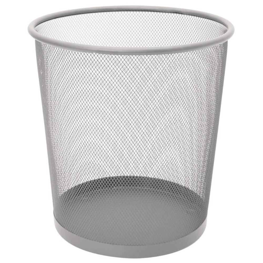 PAPELERA METAL REJILLA PLATEAD