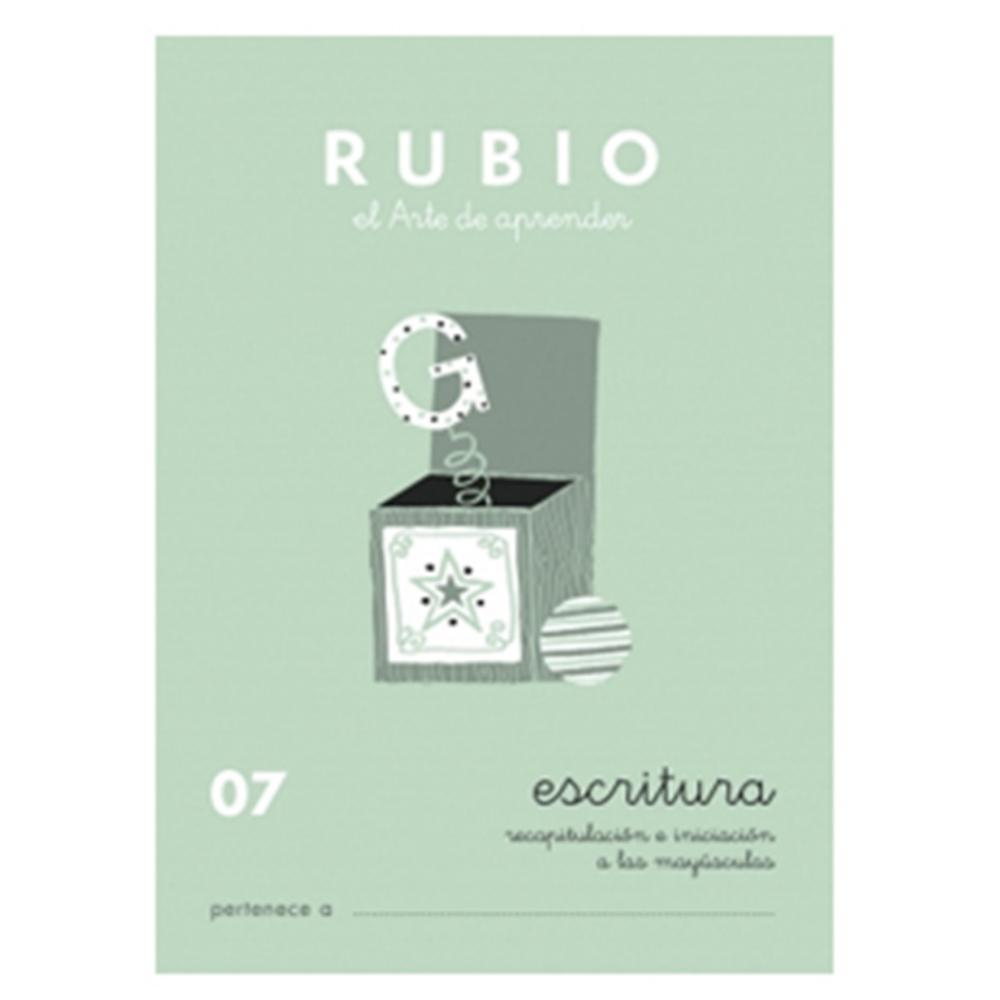 CUADERNO RUBIO 07 ESCRITURA – RECAPITULACIÓN E INICIACIÓN A MAYÚSCULAS (A5, 20 PÁGINAS, +5 AÑOS)