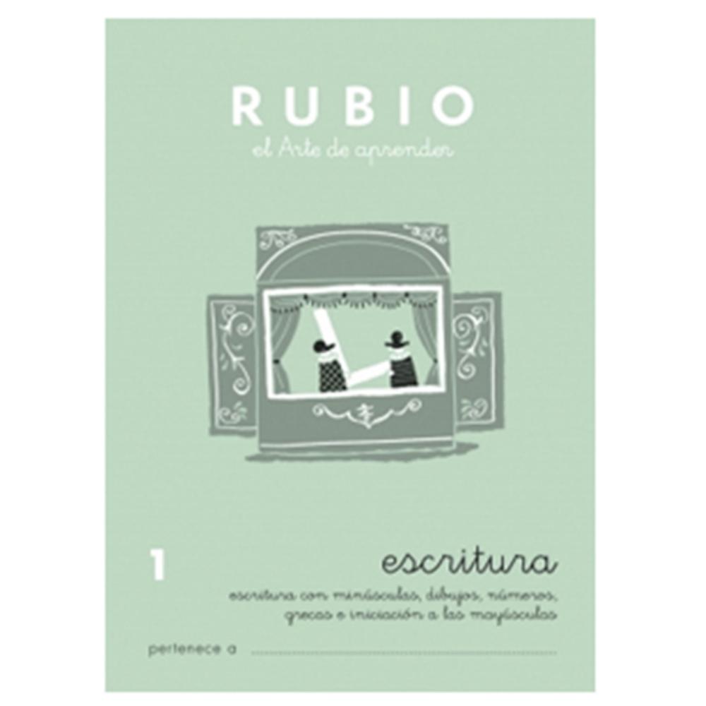 CUADERNO RUBIO 1 ESCRITURA – MINÚSCULAS, NÚMEROS, GRECAS E INICIACIÓN A MAYÚSCULAS (+5 AÑOS) · A5, 20 PÁGINAS