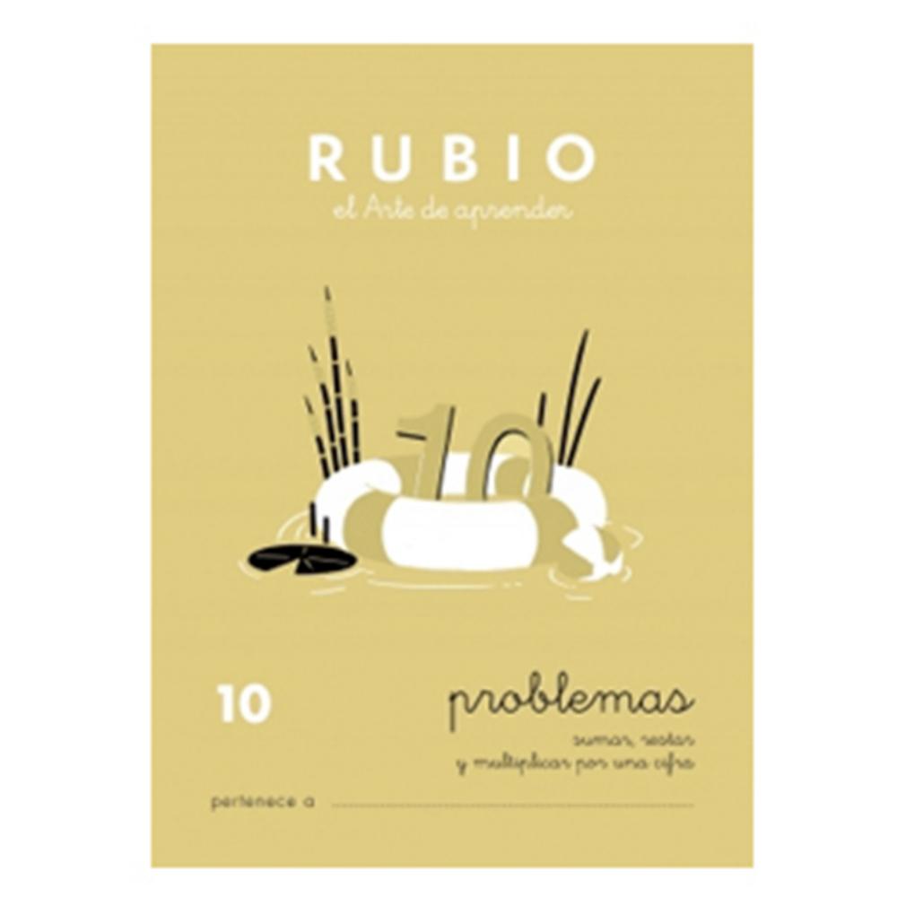 CUADERNO RUBIO 10 PROBLEMAS – SUMAS, RESTAS Y MULTIPLICACIONES POR UNA CIFRA (A5, 20 PÁGINAS, COLOR)