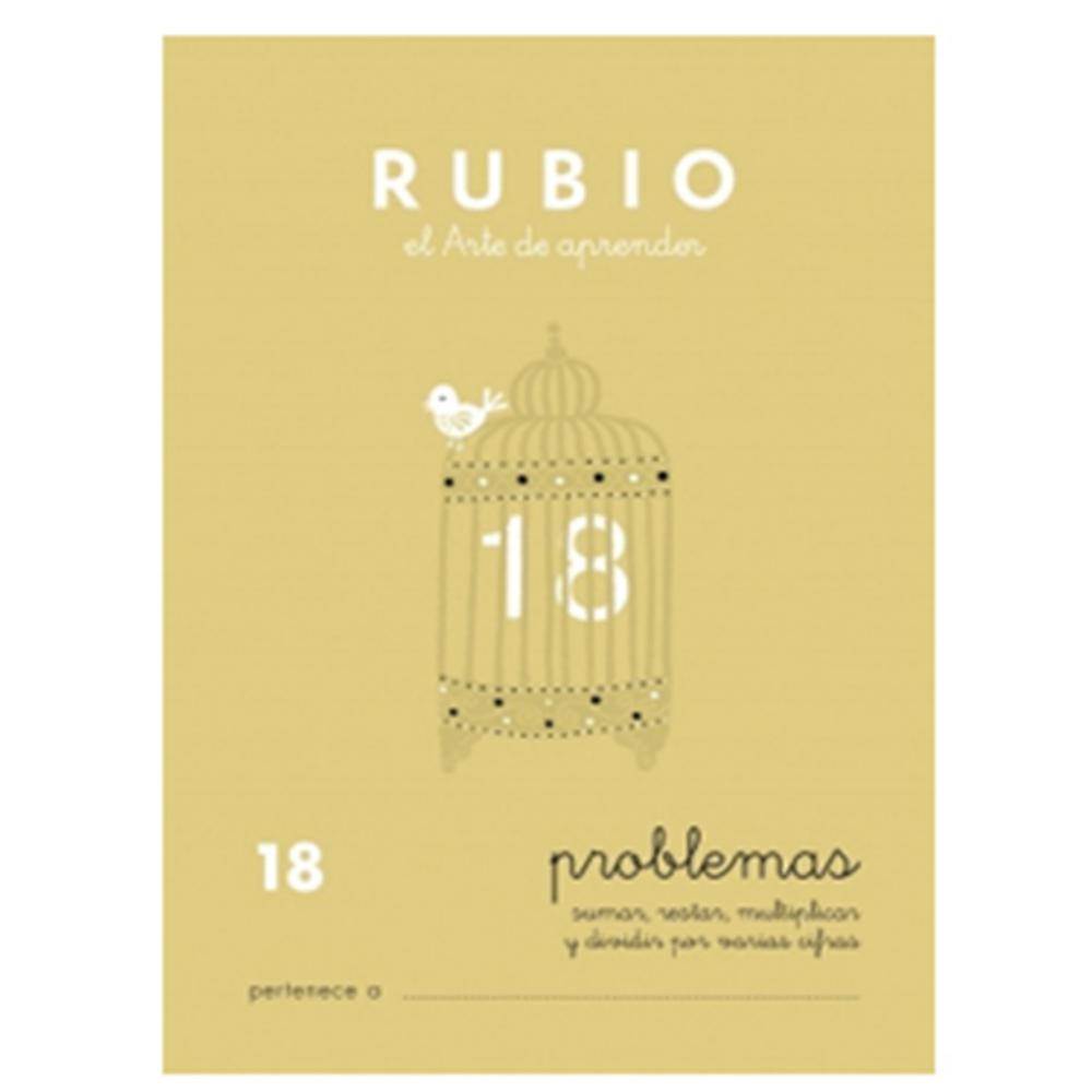 CUADERNO RUBIO 18 PROBLEMAS – SUMAR, RESTAR, MULTIPLICAR Y DIVIDIR POR VARIAS CIFRAS (A5, 20 PÁGINAS, COLOR)