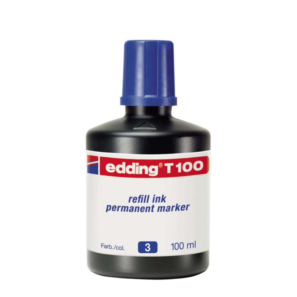 TINTA EEDING AZUL T-100 PARA ROTULADOR EDDING 100 ML