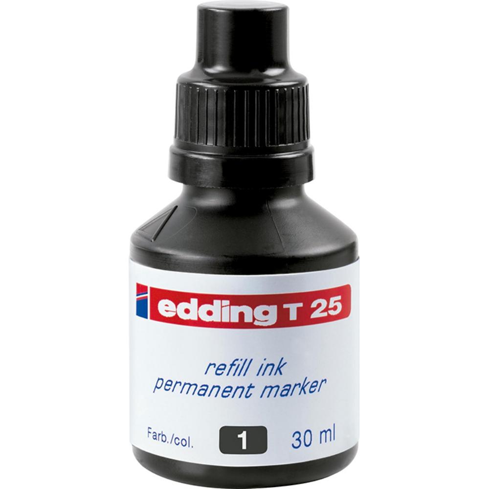 TINTA EDDING NEGRA T-25 PARA ROTULADOR EDDING 25 ML