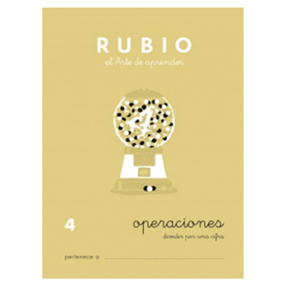 CUADERNO RUBIO 4 OPERACIONES – DIVISIONES POR UNA CIFRA (A5, 20 PÁGINAS, COLOR)