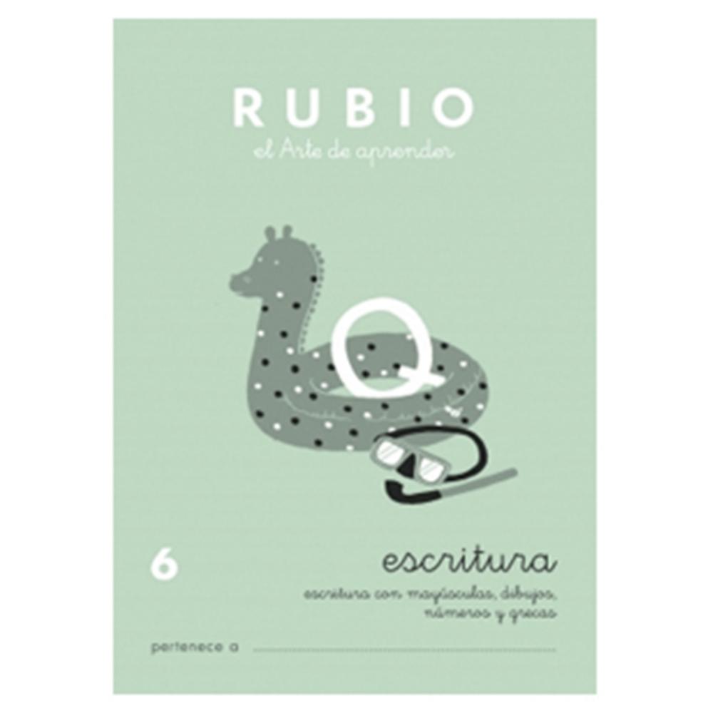 CUADERNO RUBIO 6 ESCRITURA – ABECEDARIO COMPLETO (MAYÚSCULAS Y MINÚSCULAS) +7 AÑOS · A5, 20 PÁGINAS