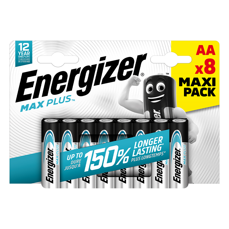 PILAS ENERGIZER ALCALINAS MAX PLUS AA 8 UNIDADES