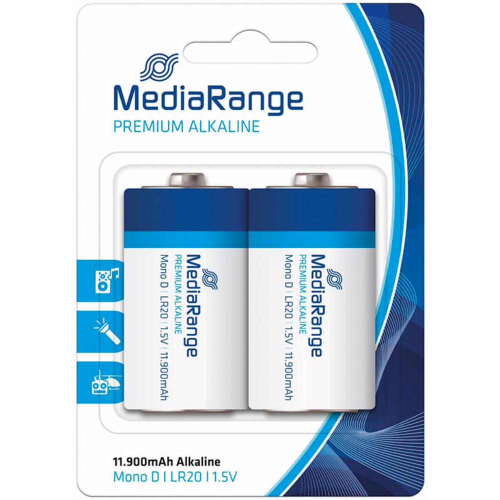 PILAS MEDIARANGE D (LR20) – ALCALINAS 1.5V – PACK 2 UNIDADES
