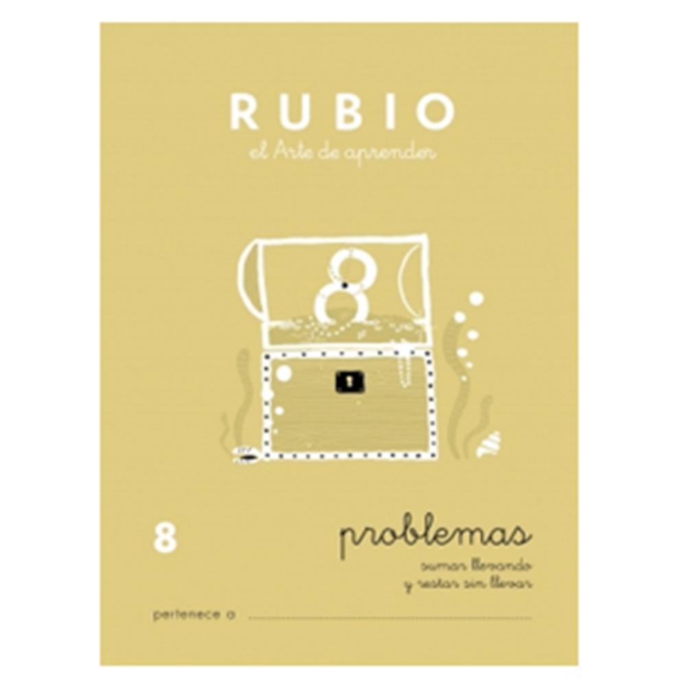 CUADERNO RUBIO 8 PROBLEMAS – SUMAS LLEVANDO Y RESTAS SIN LLEVAR (A5, 20 PÁGINAS, COLOR)