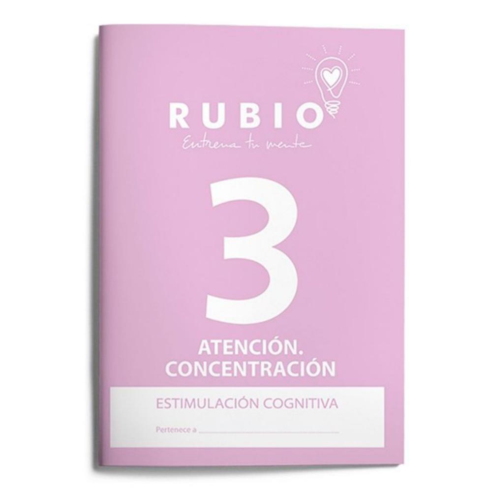 CUADERNO RUBIO ATENCIÓN Y CONCENTRACIÓN – ESTIMULACIÓN COGNITIVA NIVEL 3 (A4, 20 PÁGINAS)