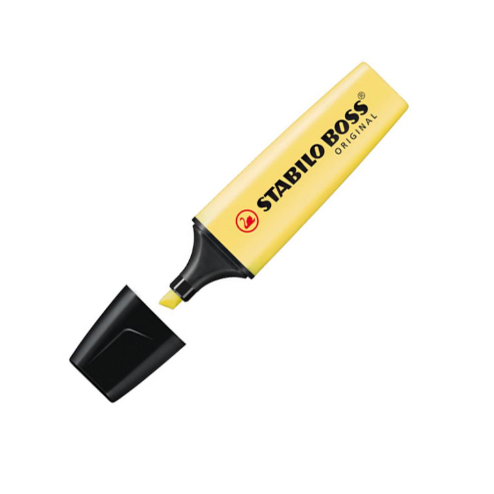 ROTULADOR STABILO BOSS PASTEL FLUORESCENTE 70 – AMARILLO CREMOSO