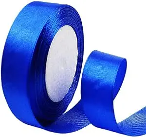 CINTA DE RASO AZUL 20 MM × 22 M · ACABADO SATINADO · TACTO SUAVE · USO MULTIUSO