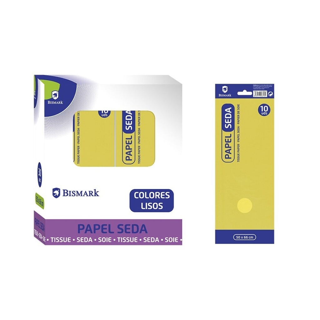 PAPEL DE SEDA LISO AMARILLO – BOLSA 10 HOJAS
