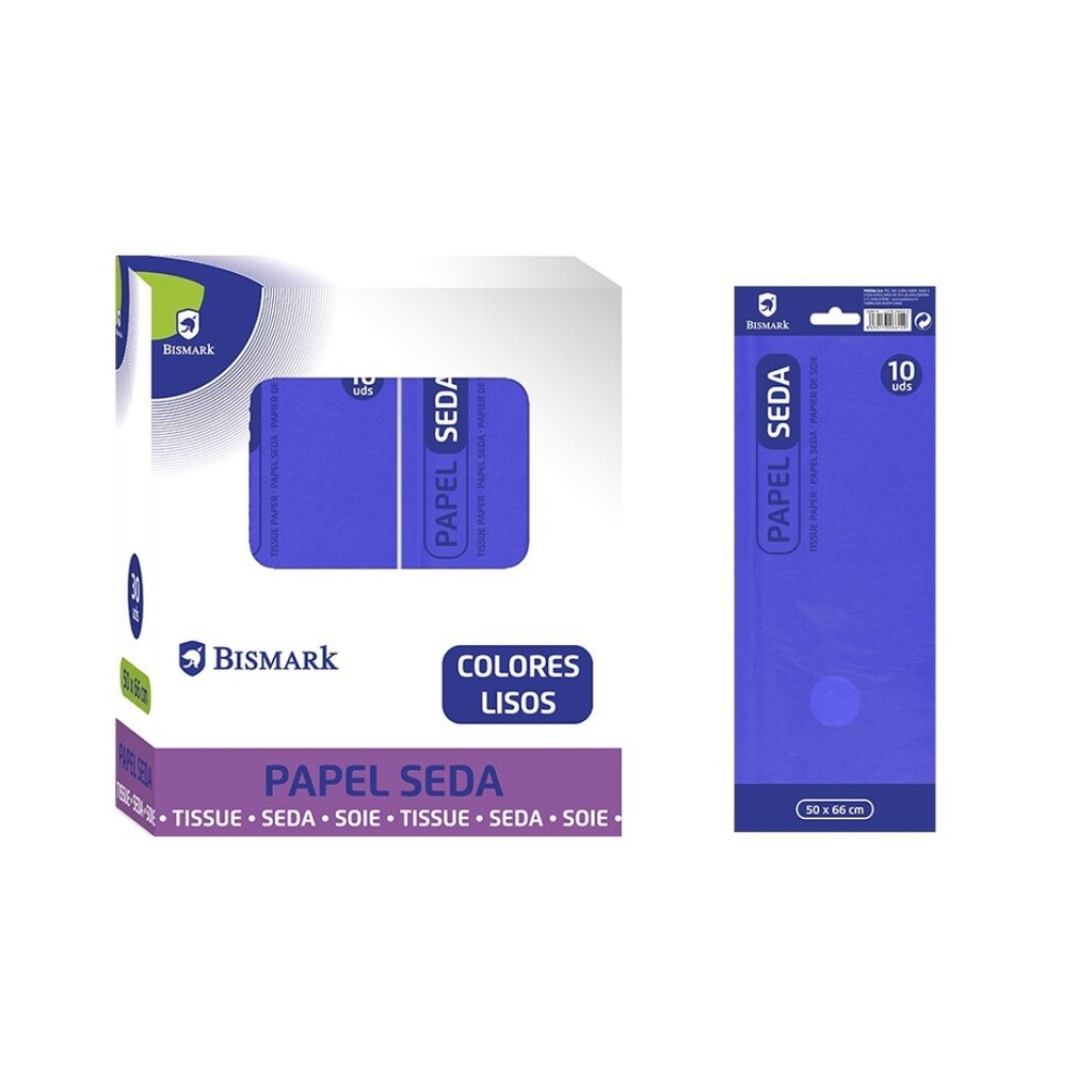 PAPEL DE SEDA LISO AZUL OSCURO – BOLSA 10 HOJAS