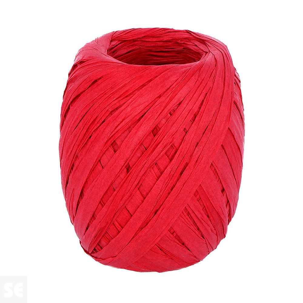 RAFIA DE PAPEL ROJO 4MMX30