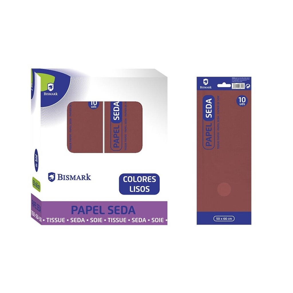 PAPEL DE SEDA LISO MARRON – BOLSA 10 HOJAS