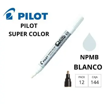 ROTULADOR PILOT MARCADOR BLANCO MEDIO – PUNTA 4,5 MM