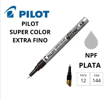 ROTULADOR PILOT MARCADOR PLATA EXTRA FINO – PUNTA 0,5 MM