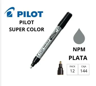 ROTULADOR PILOT MARCADOR PLATA MEDIO – PUNTA 4,5 MM