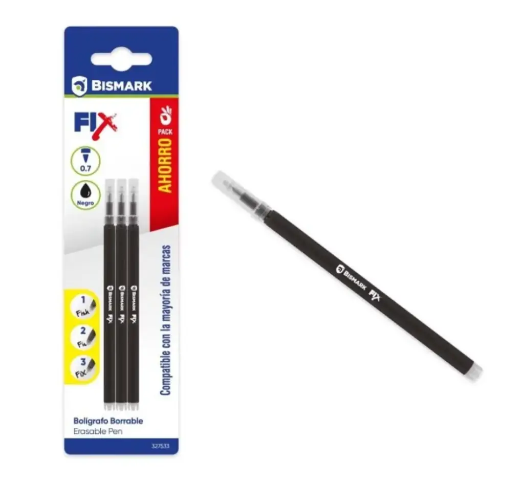 RECAMBIO BOLIGRAFO BORRABLE NEGRO BISMARK