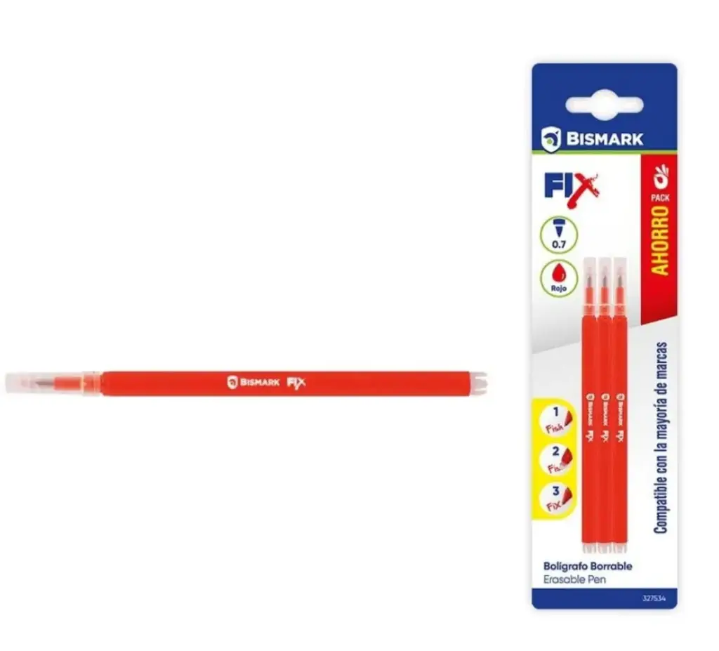RECAMBIO BOLIGRAFO BORRABLE ROJO BISMARK
