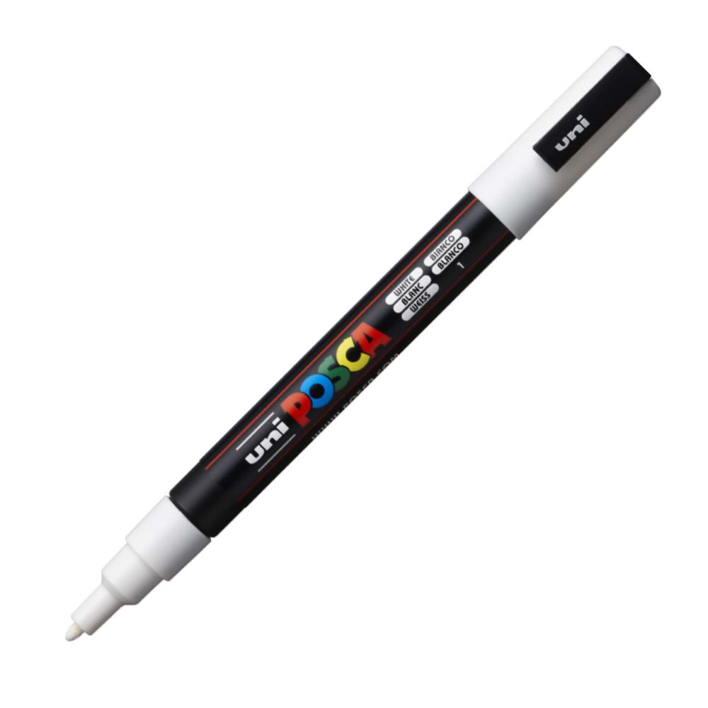 ROTULADOR UNI POSCA PC-3M BLANCO MARCADOR DE PINTURA BASE AGUA 0,9–1,3 MM
