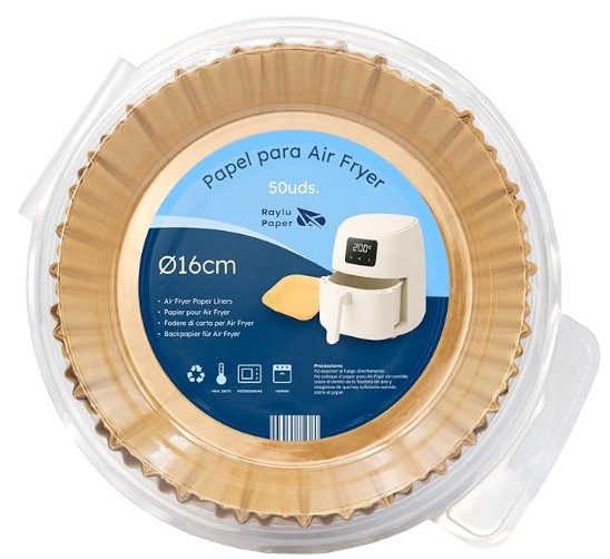 PAPEL FREIDORA DE AIRE RAYLU PAPER REDONDO 16CM 50 UDS