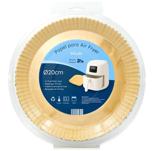 PAPEL FREIDORA DE AIRE RAYLU PAPER REDONDO 20 CM – 50 UDS
