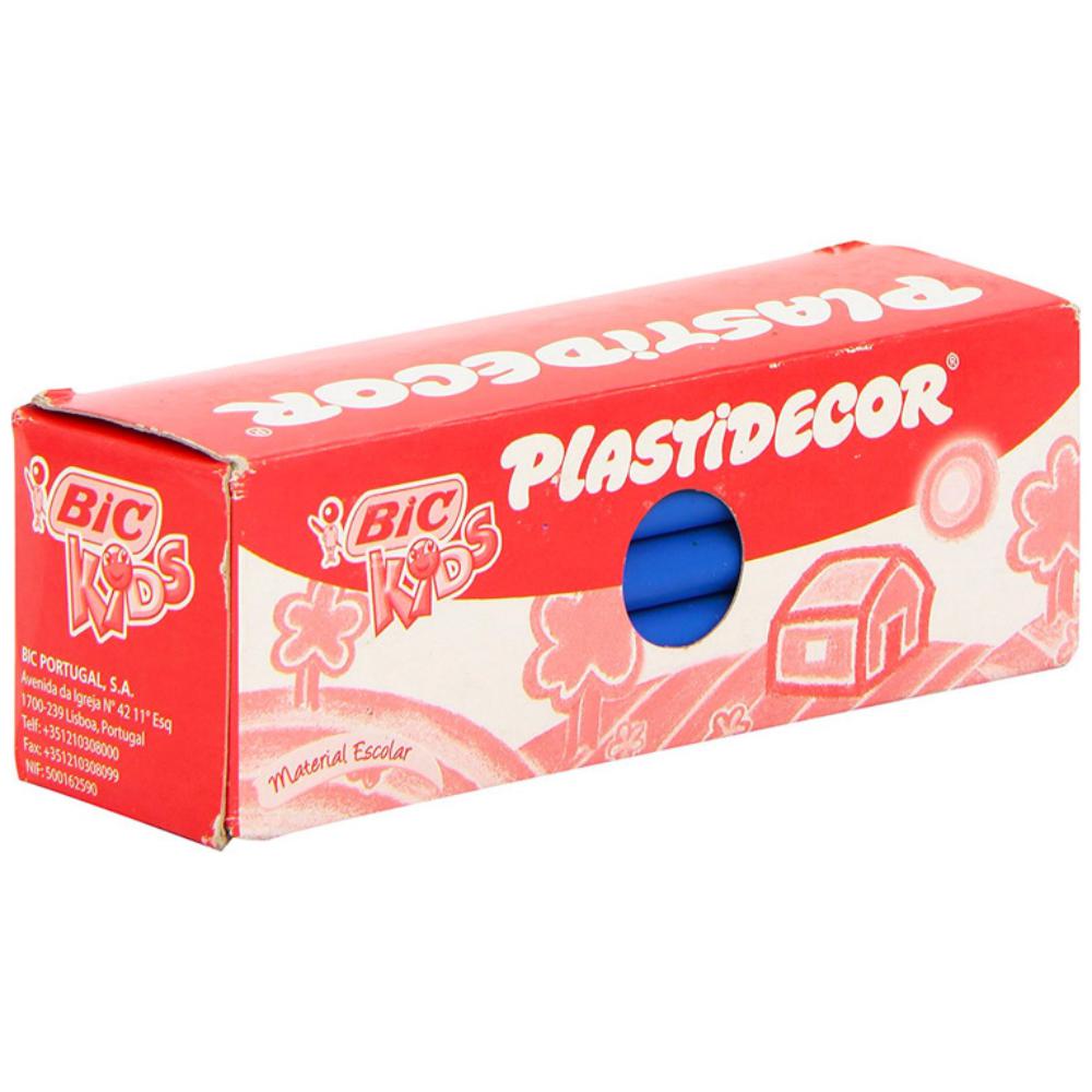 CERAS PLÁSTICAS BIC PLASTIDECOR KIDS AZUL CLARO · CAJA 25 · LIMPIAS Y RESISTENTES · BORRABLES · AFILABLES