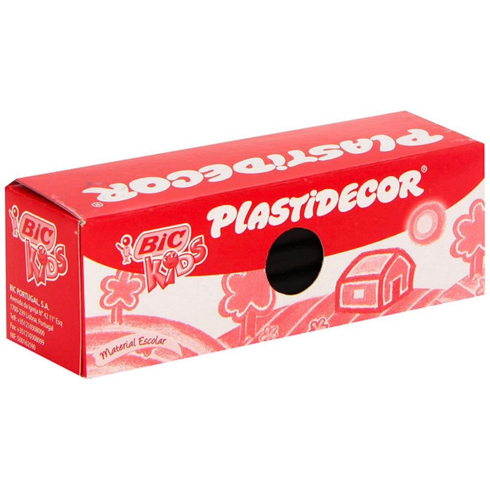 CERAS PLÁSTICAS BIC PLASTIDECOR KIDS NEGRO  · CAJA 25 · LIMPIAS Y RESISTENTES · BORRABLES · AFILABLES