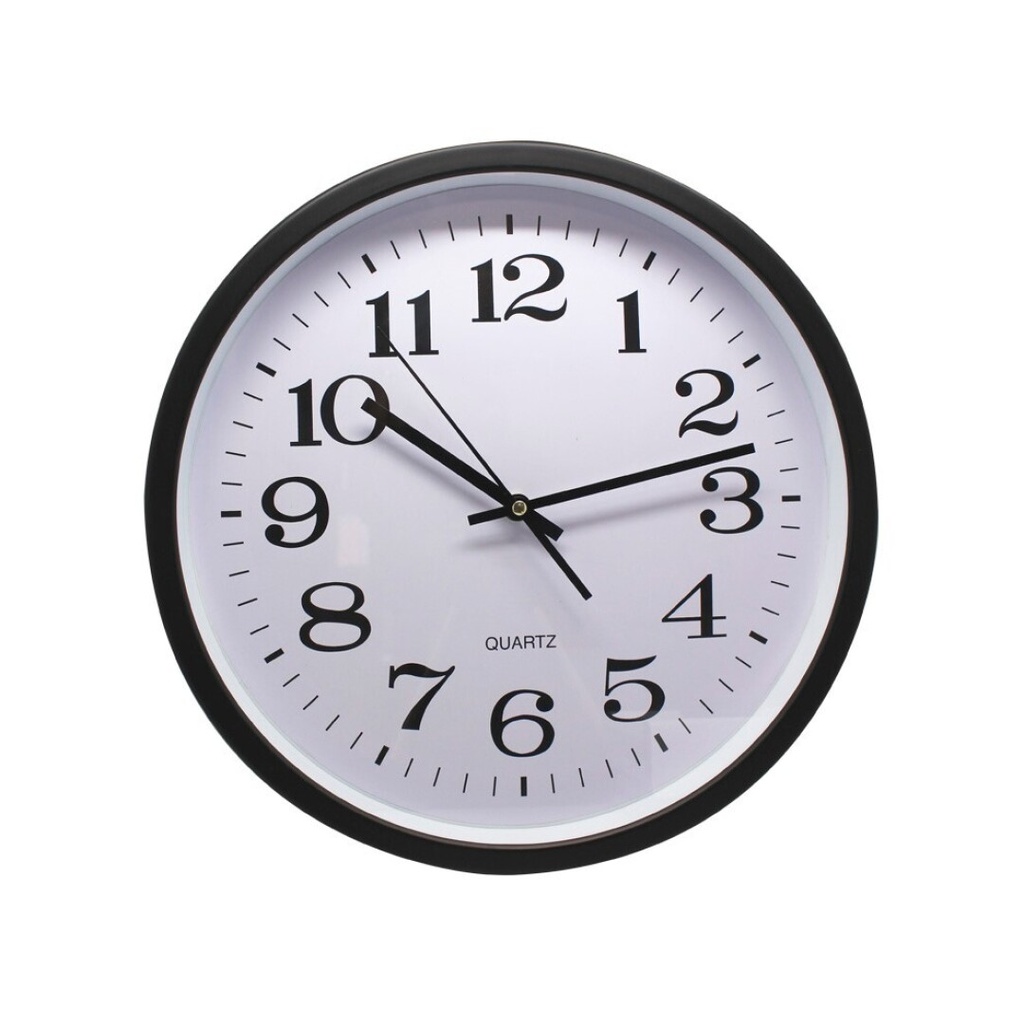 RELOJ DE PARED 35CM NEGRO