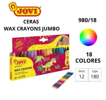 CERAS PLÁSTICAS JOVI WAX CRAYONS 18 COLORES 