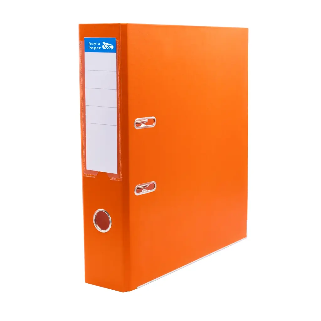 ARCHIVADOR RADO RAYLU FOLIO LOMO ANCHO 75MM FORRADO INTERIOR PP NARANJA
