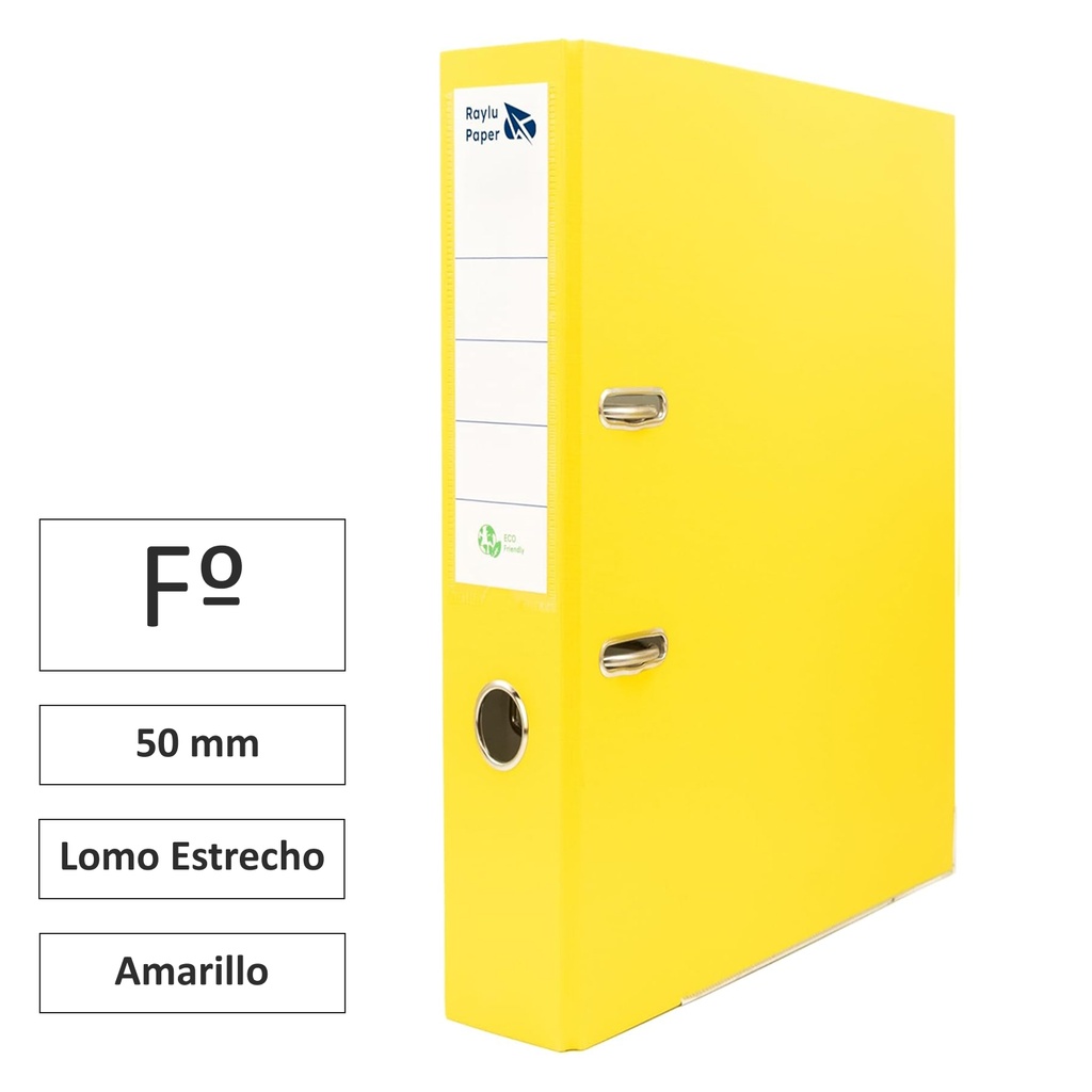 ARCHIVADOR RADO RAYLU FOLIO LOMO ESTRECHO 50MM AMARILLO