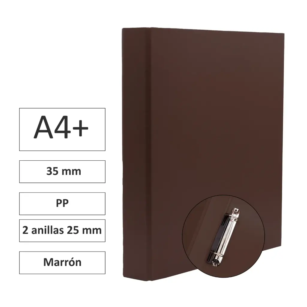 CARPETA RAYLU PAPER FOLIO 2 ANILLAS 25 MM AMARILLO CARTÓN FORRADO PP 