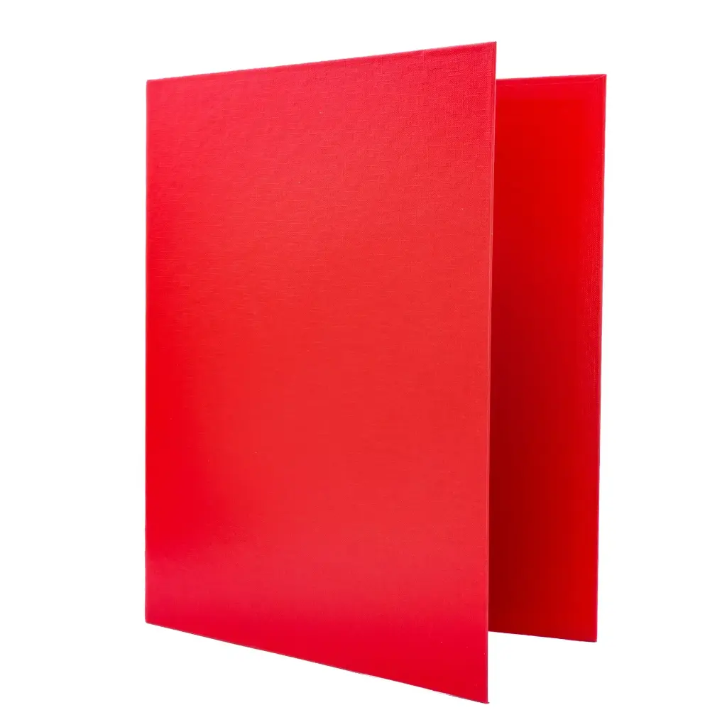 CARPETA RAYLU PAPER FOLIO 2 ANILLAS 40MM ROJO CARTÓN FORRADO PP 