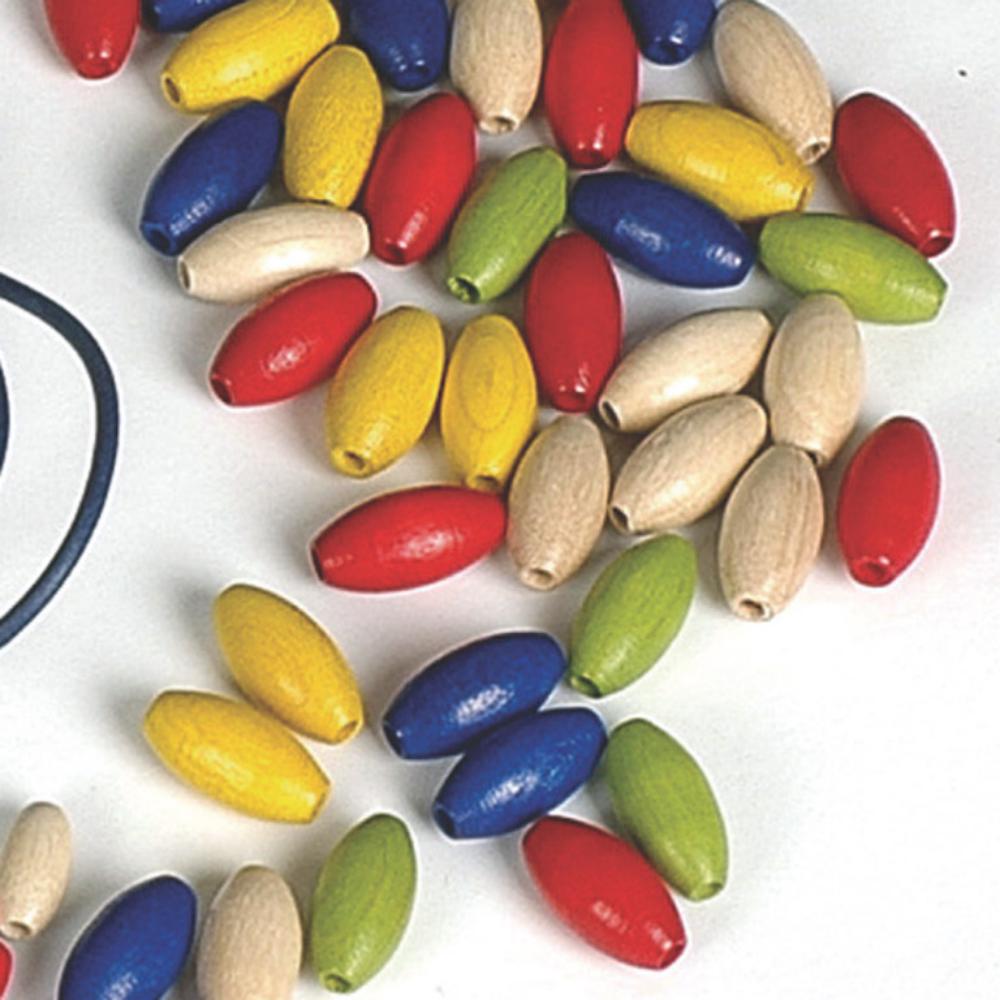 ABALORIOS DE MADERA COLORES SURTIDOS 8X16 MM – NIEFENVER