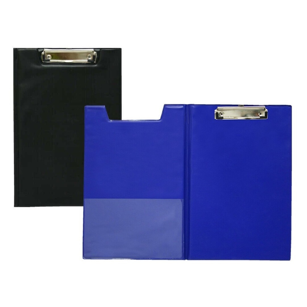 CARPETA CON PINZA PVC FOLIO (A4+) NEGRO/AZUL
