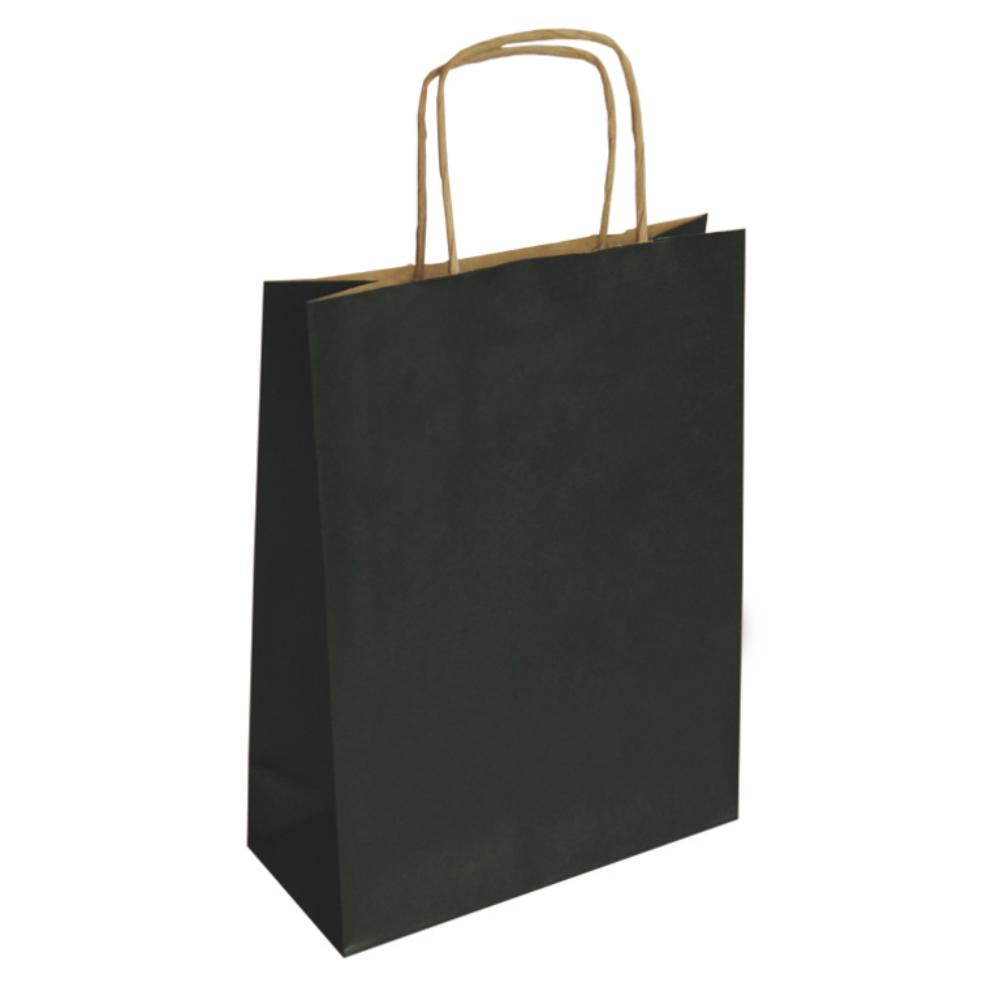 BOLSA DE PAPEL KRAFT NEGRO 25 × 10 × 32 CM