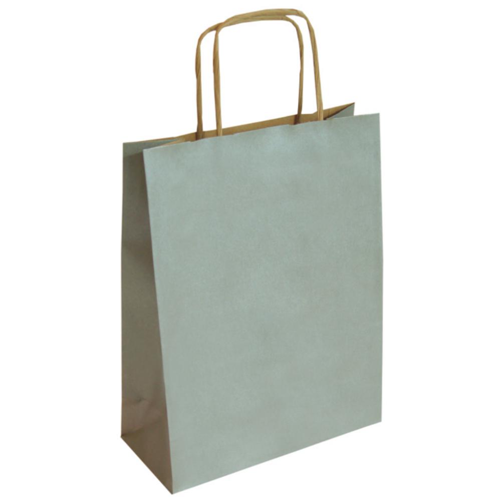 BOLSA DE PAPEL KRAFT PLATA 32 × 14 × 40 CM