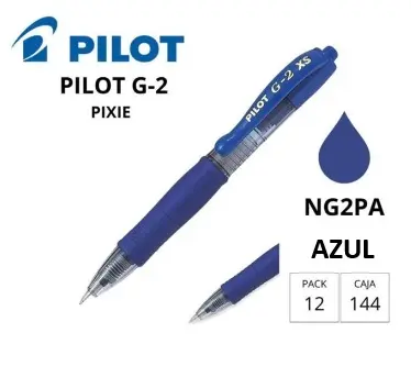 BOLÍGRAFO PILOT G-2 PIXIE AZUL