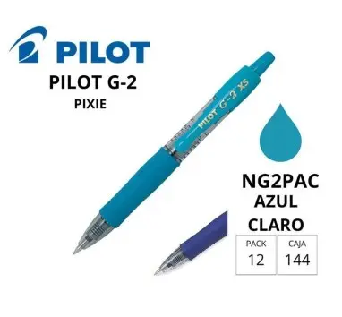 BOLÍGRAFO PILOT G-2 PIXIE AZUL CLARO