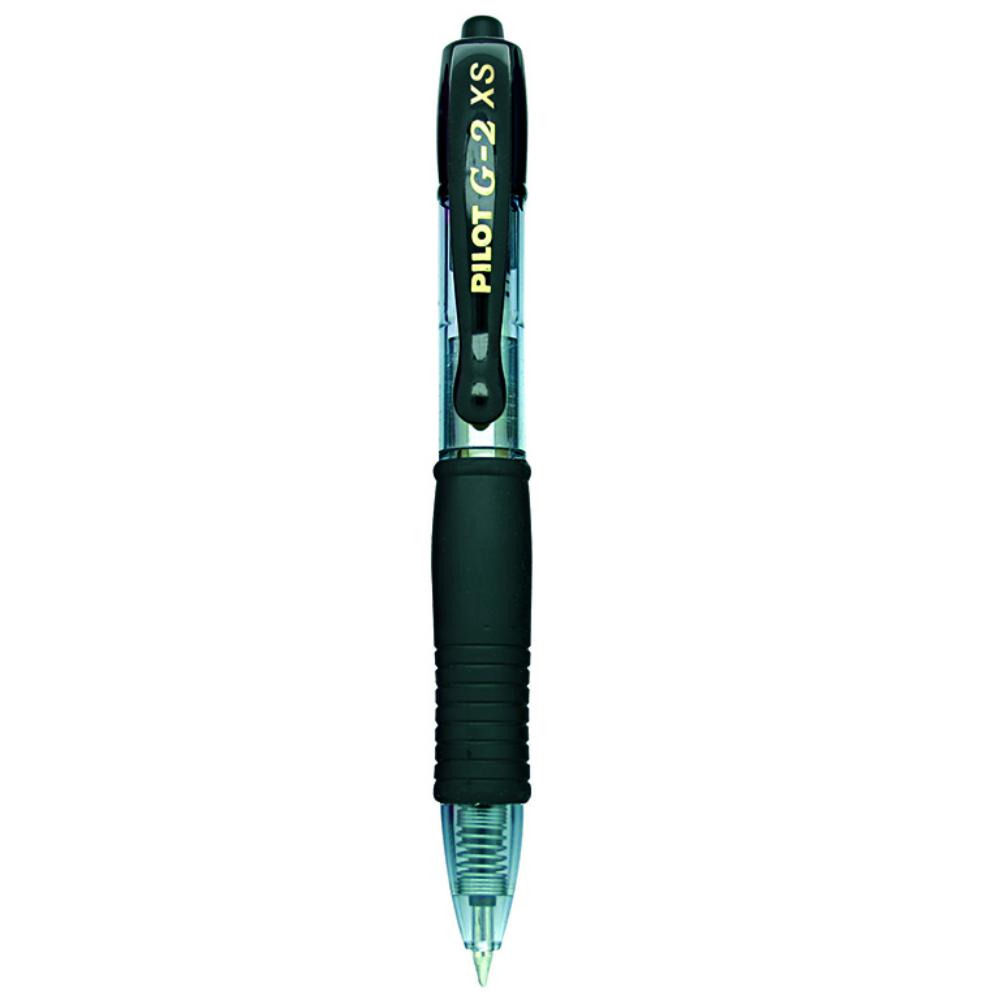 BOLÍGRAFO PILOT G-2 PIXIE NEGRO · TINTA GEL · PUNTA 0,7 MM · TRAZO 0,4 MM · CLIC RETRÁCTIL · GRIP · PACK 12 UDS