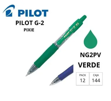BOLÍGRAFO PILOT G-2 PIXIE VERDE