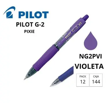 BOLÍGRAFO PILOT G-2 PIXIE VIOLETA 