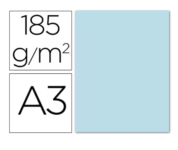 CARTULINAS CANSON IRIS A3 AZUL CIELO 180 G (PACK 50 HOJAS) 420 × 297 MM   