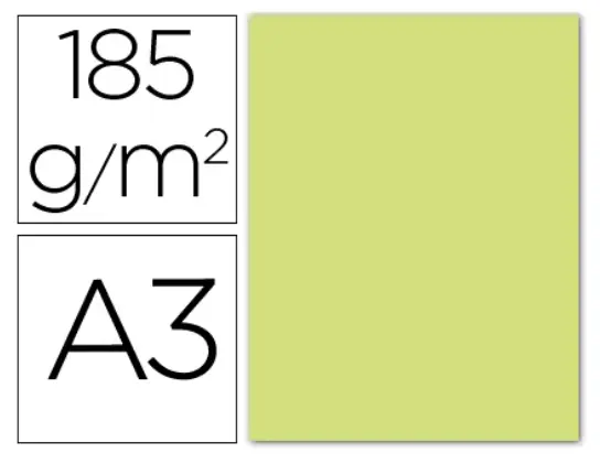 CARTULINAS CANSON IRIS A3 VERDE MANZANA 180 G (PACK 50 HOJAS) 420 × 297 MM            