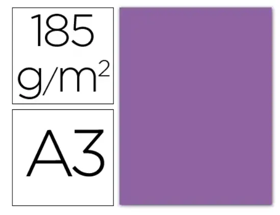 CARTULINAS CANSON IRIS A3 VIOLETA 180 G (PACK 50 HOJAS) 420 × 297 MM             
